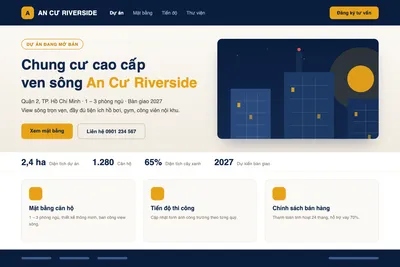 Website giới thiệu dự án An Cư Riverside