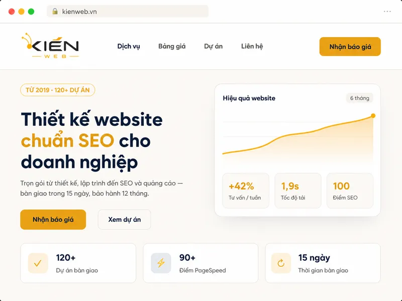 Giao diện website doanh nghiệp chuyên nghiệp