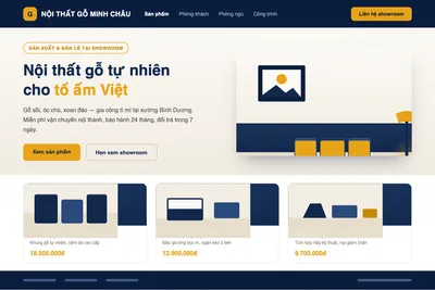 Website giới thiệu Nội thất Gỗ Minh Châu
