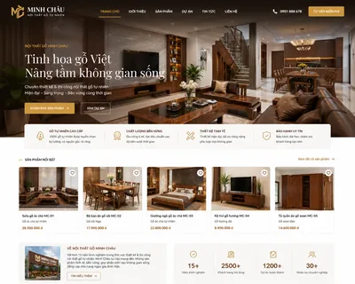 Website giới thiệu Nội thất Gỗ Minh Châu