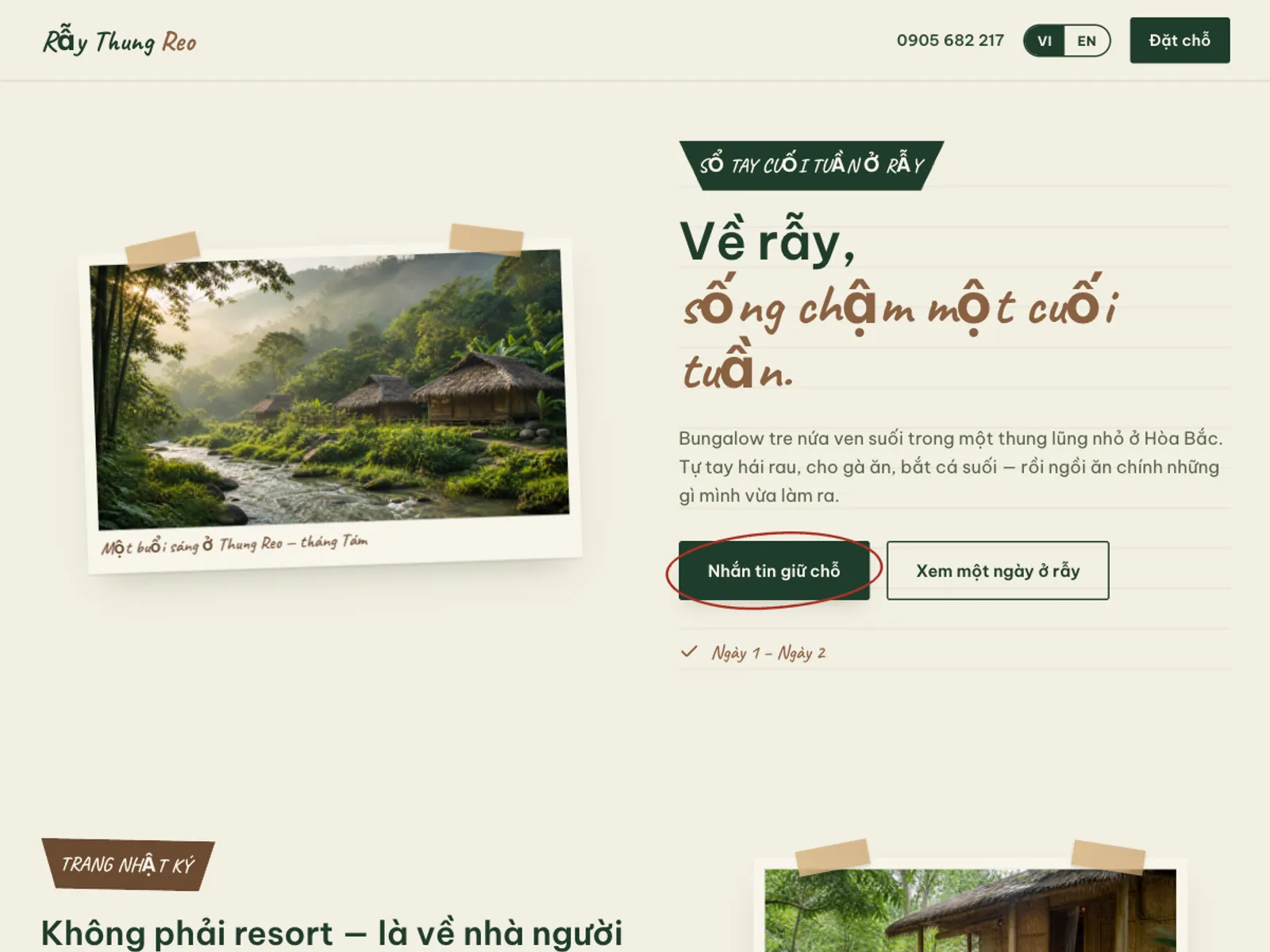 Farmstay ẩn mình trong rừng — Sổ tay nhật ký cuối tuần