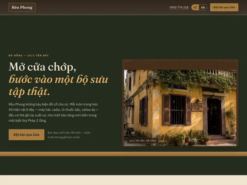 Cafe vintage — Biệt thự Pháp cổ, chọn đĩa than tự phát nhạc