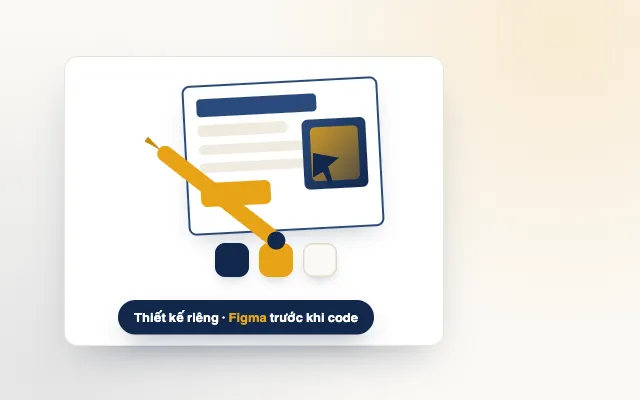 Minh hoạ dịch vụ thiết kế website riêng theo thương hiệu
