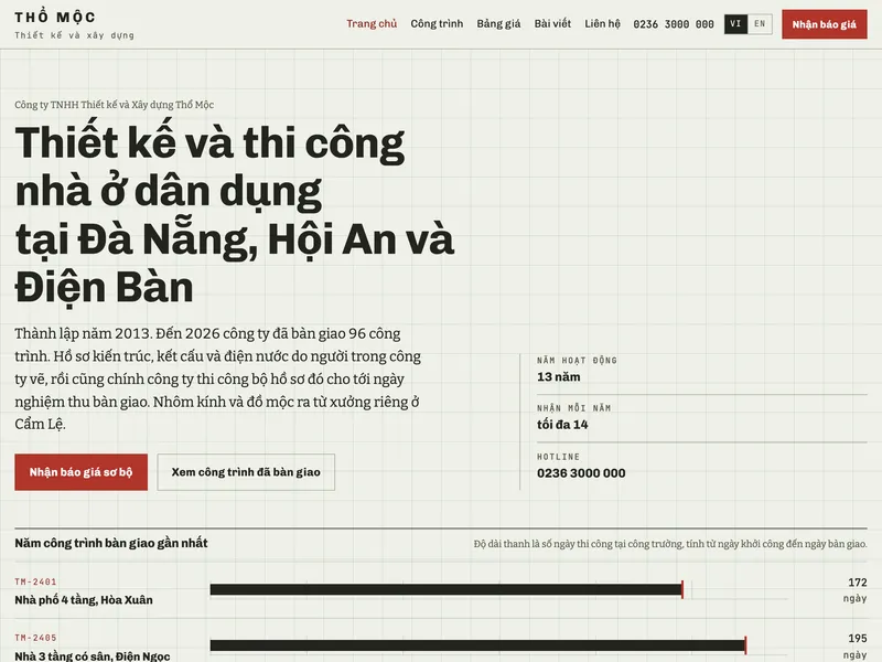 Nhà thầu thiết kế & thi công — Tiến độ trên giấy kẻ ly